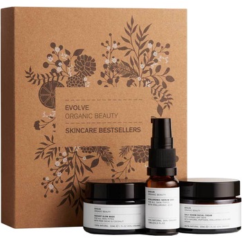 Set Evolve Organic Beauty Skincare Bestsellers Crema de fata Daily Renew 30 ml, Ser de fata Hyaluronic 200 10 ml, Masca de fata Radiant Glow 30 ml Set Evolve Organic Beauty Skincare Bestsellers Crema de fata Daily Renew 30 ml, Ser de fata Hyaluronic 200 10 ml, Masca de fata Radiant Glow 30 ml