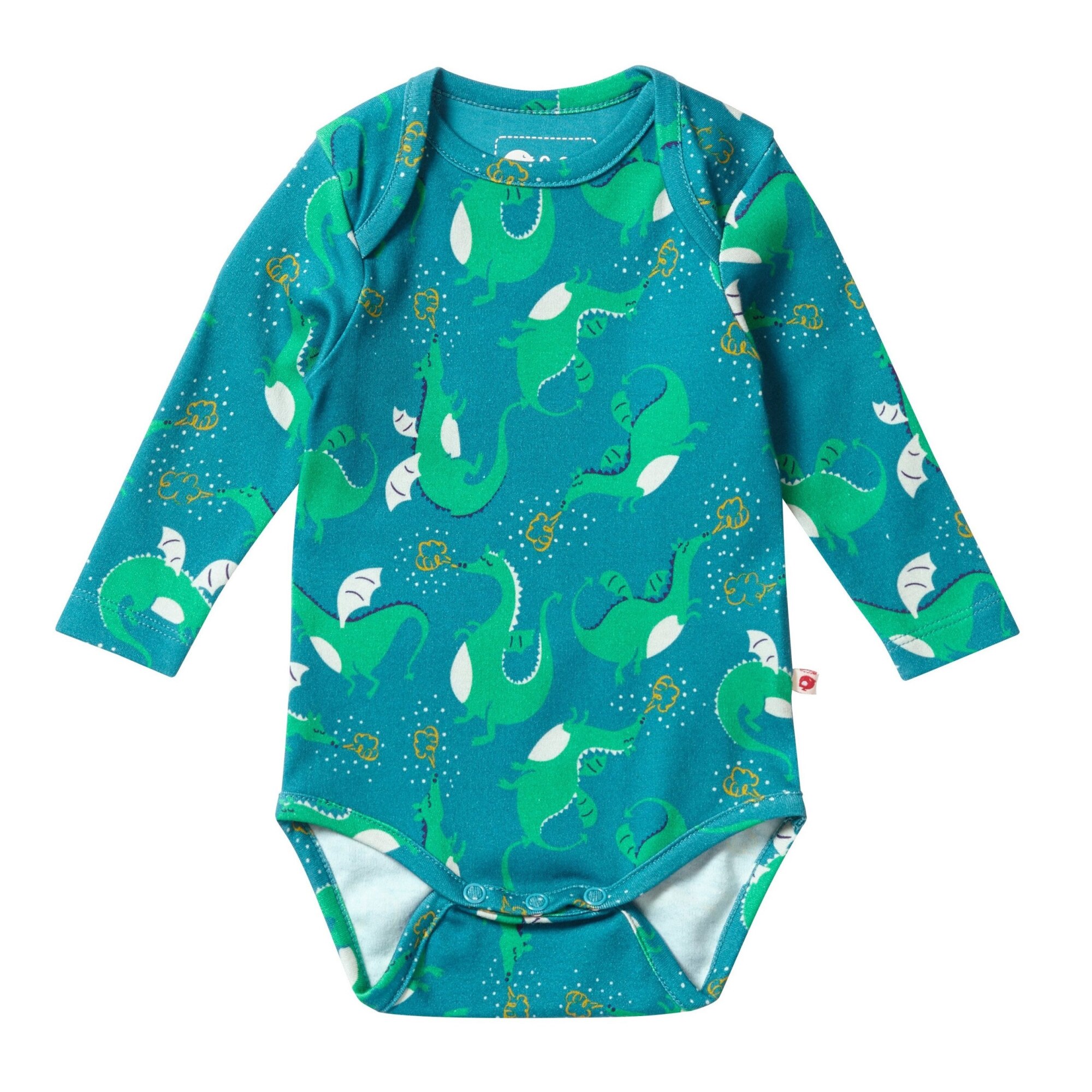 Body cu dragonii curajosi, bumbac organic, multicolor, bebe