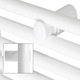 Radiator (calorifer) baie electric cu termostat 600 W, ECD Germany, model Sahara, 750 x 800 mm, alb, curbat, racordare laterala, port-prosop