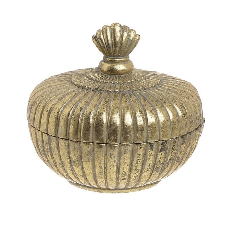 Cutie bijuterii din rasina auriu antichizat 15 x 13 cm