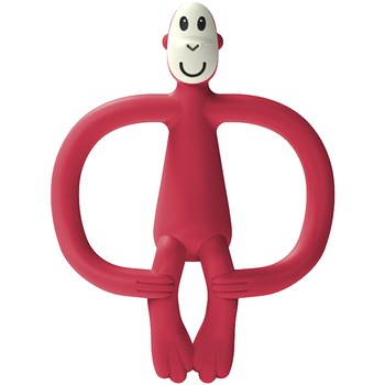 Jucarie dentitie bebelusi Maimutica vesela antibacteriana, Inel Gingival, Matchstick Monkey No Tail, Rosu Jucarie dentitie bebelusi Maimutica vesela antibacteriana, Inel Gingival, Matchstick Monkey No Tail, Rosu