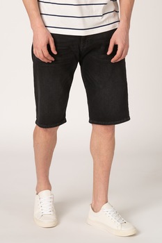 Esprit, Bermude din denim cu croiala dreapta, Negru Esprit, Bermude din denim cu croiala dreapta, Negru