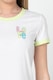 EDC by Esprit, Тениска от органичен памук с надпис, Бял, L