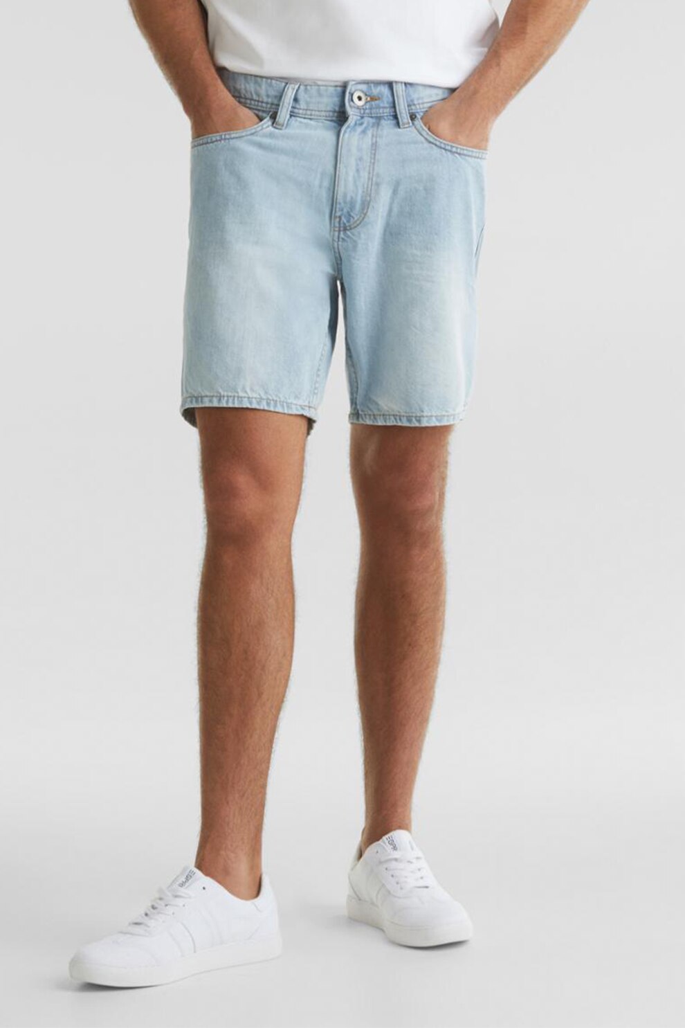 EDC by Esprit, Bermude de denim, Albastru/Alb, 29