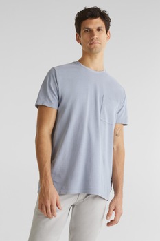 Esprit, Tricou cu buzunar pe piept, Albastru azur Esprit, Tricou cu buzunar pe piept, Albastru azur