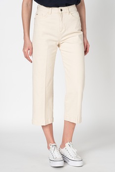 Esprit, Pantaloni din bumbac organic, Crem, 42-L24 Esprit, Pantaloni din bumbac organic, Crem, 42-L24