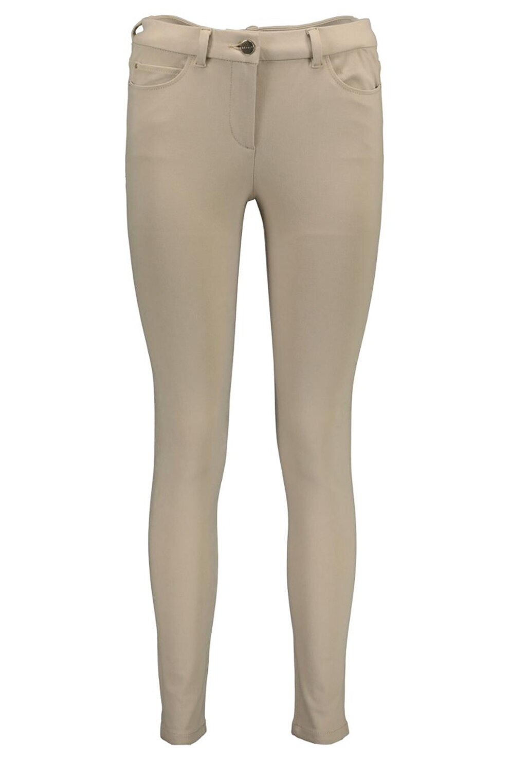 Esprit, Blugi skinny din amestec de bumbac organic, Maro nisip