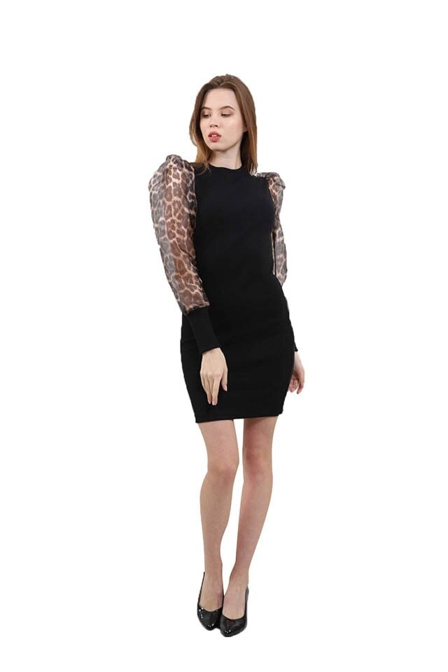 Rochie dama tricotata yvone adrom collection, Neagra