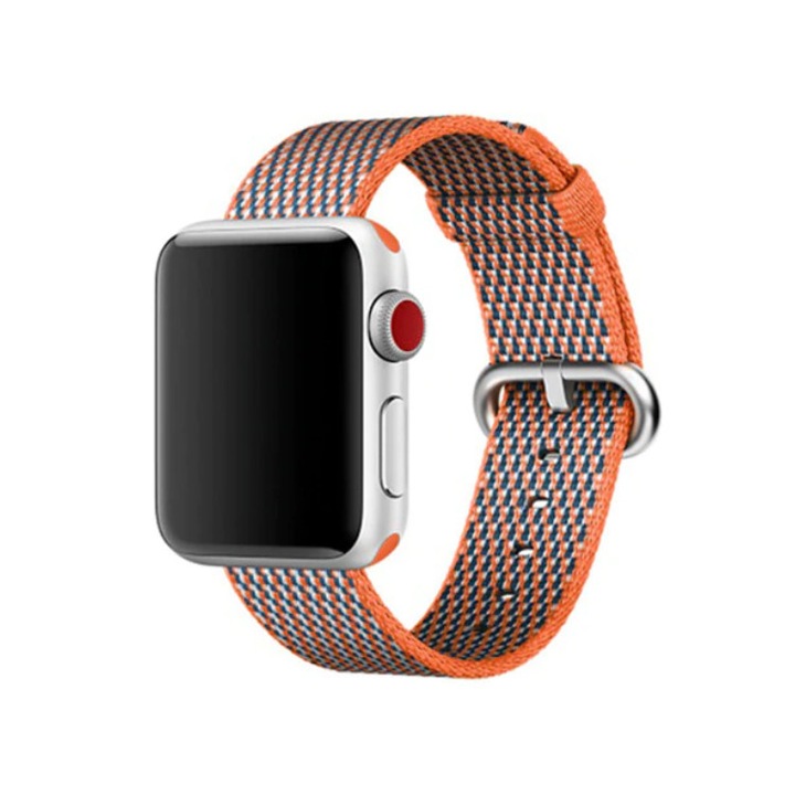 Nylon szövött szíj, kompatibilis Apple Watch 1/2/3/4, textil anyag, 42 mm, narancs