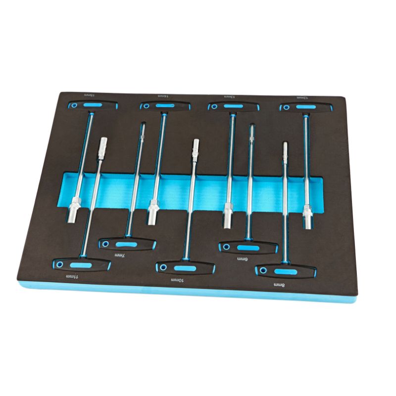 Modul dulap chei tubulare cu maner t 9 piese