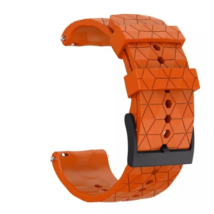 Curea silicon Smart Pulse pentru Suunto 9 Baro 24 mm culoare portocalie