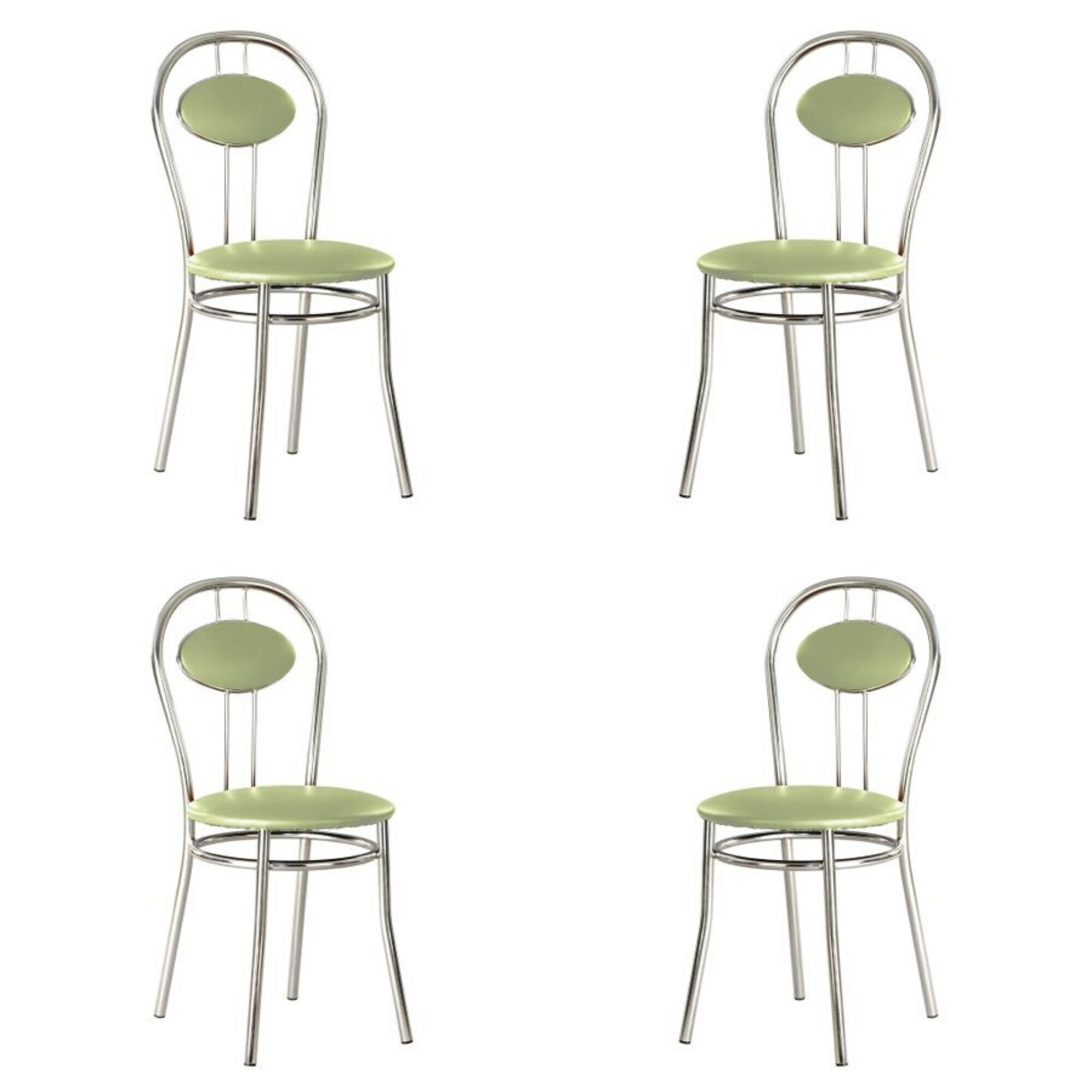 Set 4 scaune bucatarie/dining TIZIANO, Oliv piele ecologica