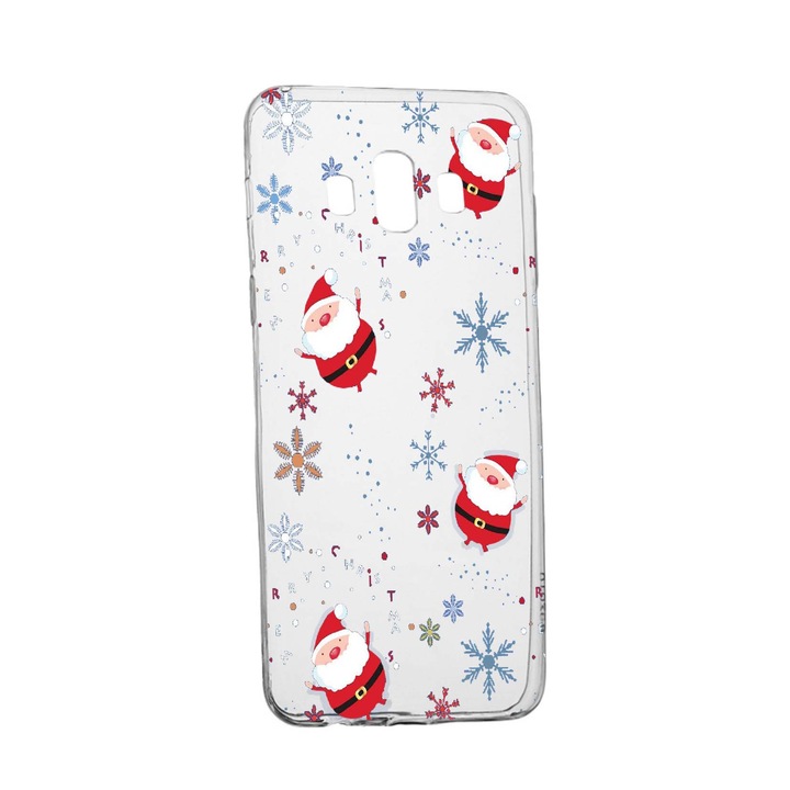 Husa de protectie Mos Craciun, Christmas pentru Samsung Galaxy J6 Plus 2018, rezistenta la uzura, anti-alunecare, din silicon Premium, 308