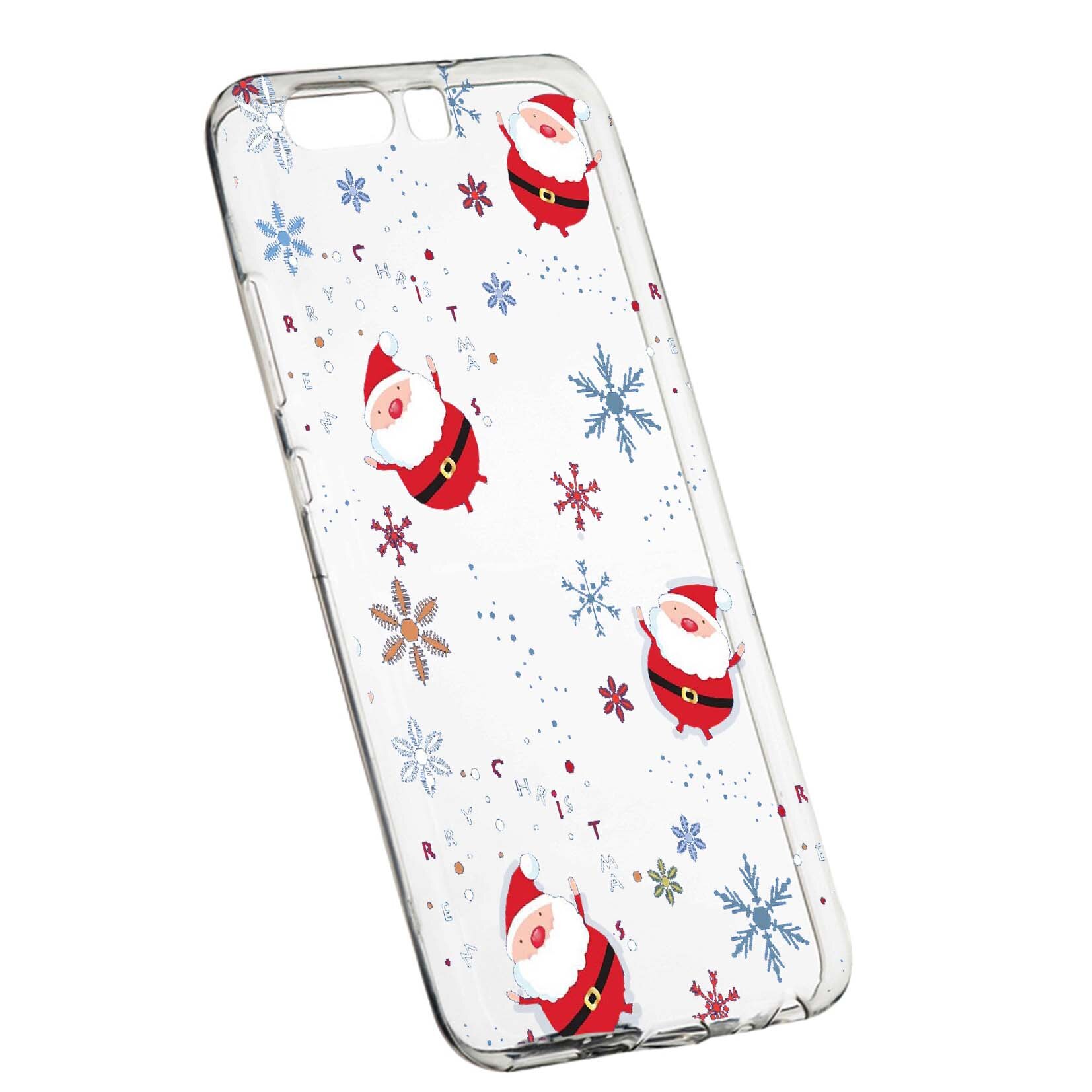 Husa de protectie Mos Craciun, Christmas pentru Huawei Honor 10, rezistenta la uzura, anti-alunecare, din silicon Premium, 308