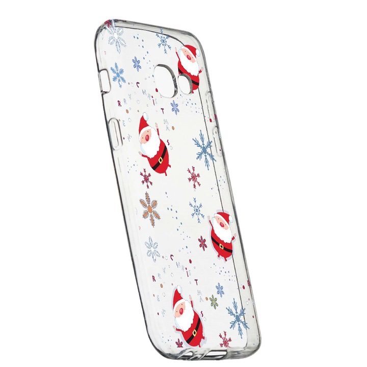 Husa de protectie Mos Craciun, Christmas pentru Samsung Galaxy J4 Plus 2018, rezistenta la uzura, anti-alunecare, din silicon Premium, 308