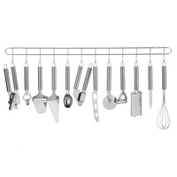 Set ustensile bucatarie mici, D&S, 13 piese, inox