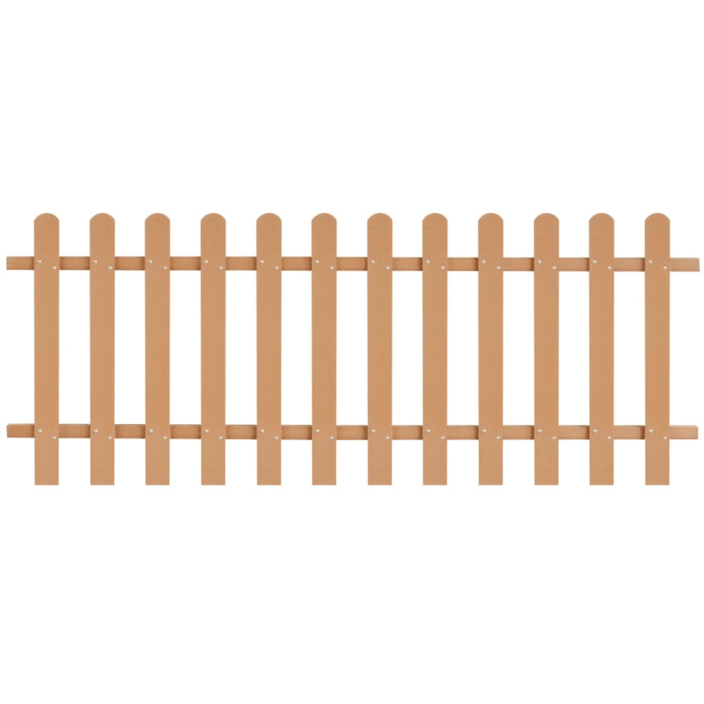 Gard din sipci, vidaXL, Lemn compozit, 200 x 80 cm, Maro