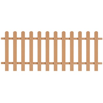 Gard din sipci, vidaXL, Lemn compozit, 200 x 80 cm, Maro