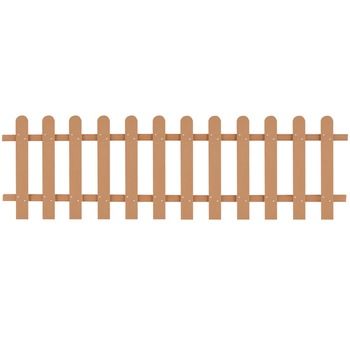 Gard din sipci, vidaXL, Lemn compozit, 200 x 60 cm, Maro