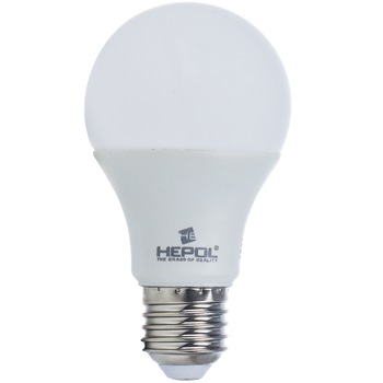Bec LED HEPOL, forma A60, E27, 9.5W, 30000 ore, lumina calda Bec LED HEPOL, forma A60, E27, 9.5W, 30000 ore, lumina calda