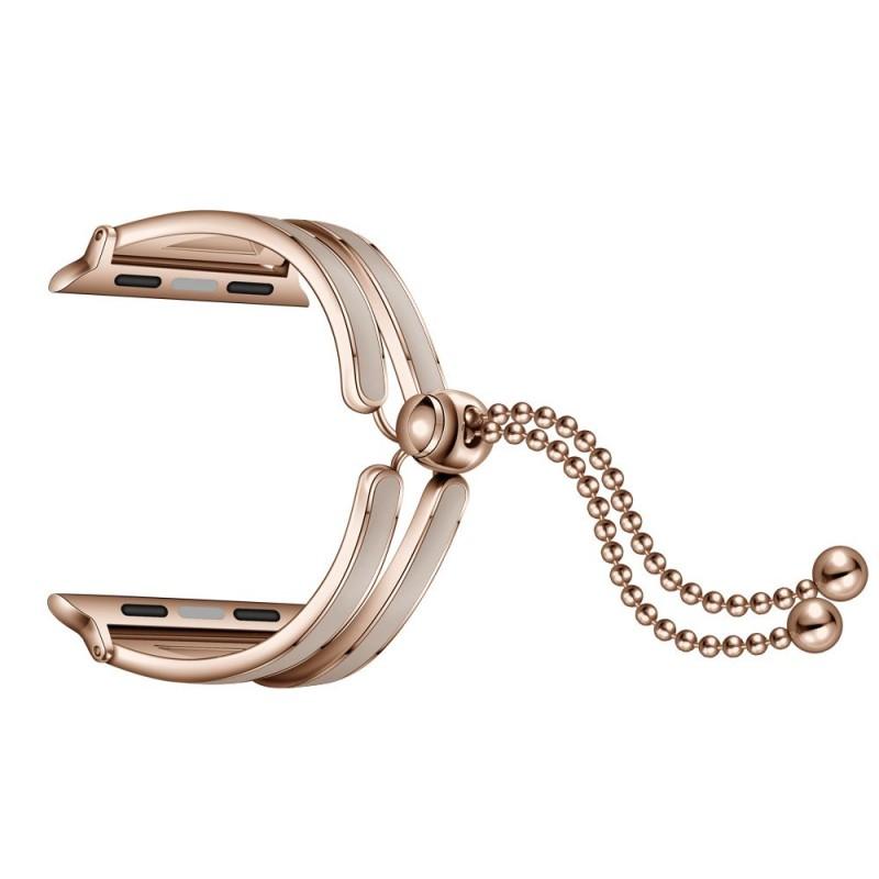 Curea otel inoxidabil Tech-Protect Chainband compatibila cu Apple Watch 1/2/3/4/5/6/7/SE (38/40/41mm) Gold