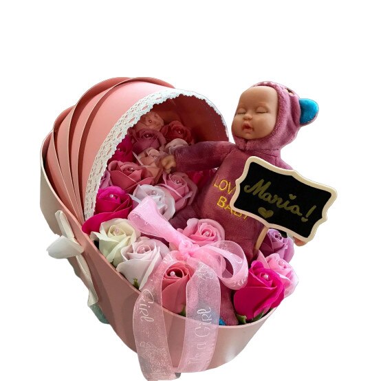 Aranjament Flori De Sapun Isabelle Flowers Gifts Personalizat Landou Bebe Emag Ro