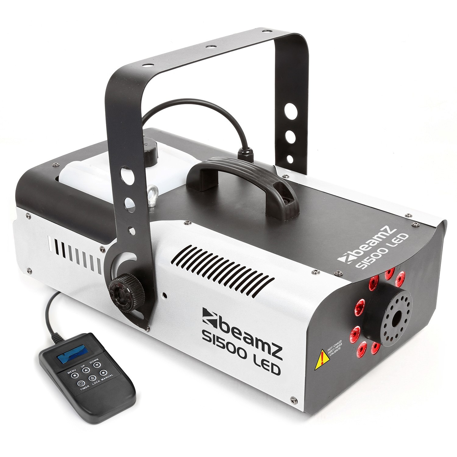 Masina de fum, 1500W, LED RGB 9x3W, DMX, BeamZ S1500LED