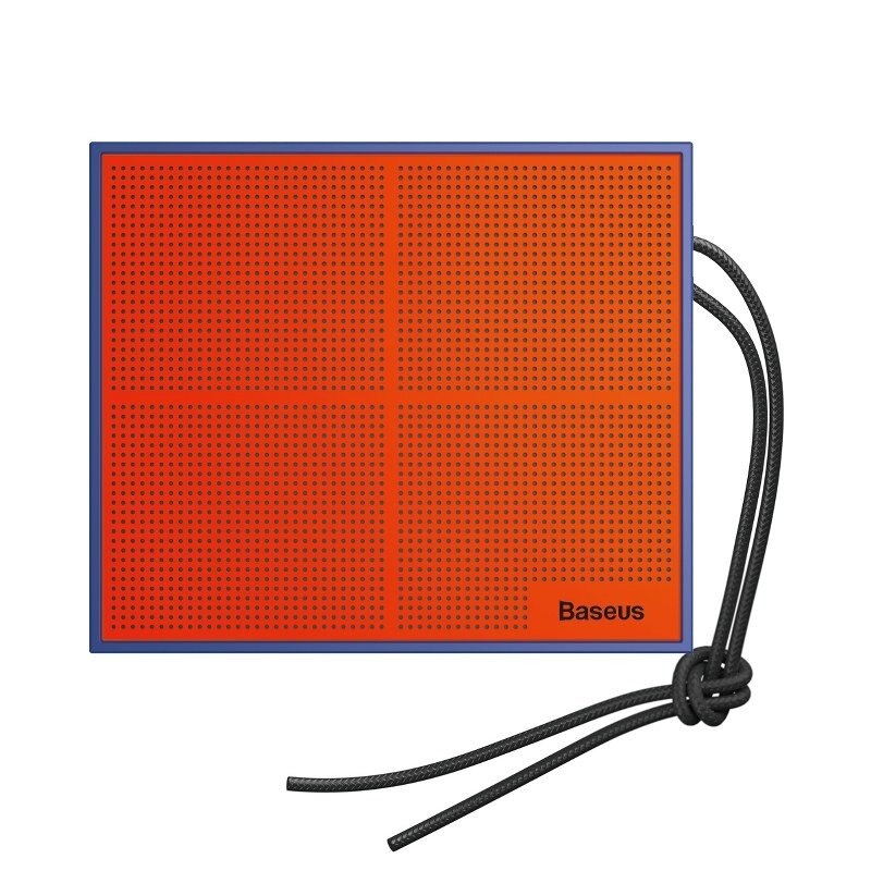 Boxa portabila , Baseus Encok E05 , wireless bluetooth , albastru-portocaliu