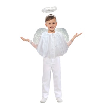 Costum baiat ingeras Costumix, 4 piese, alb, 100 cm, 2-3 ani Costum baiat ingeras Costumix, 4 piese, alb, 100 cm, 2-3 ani