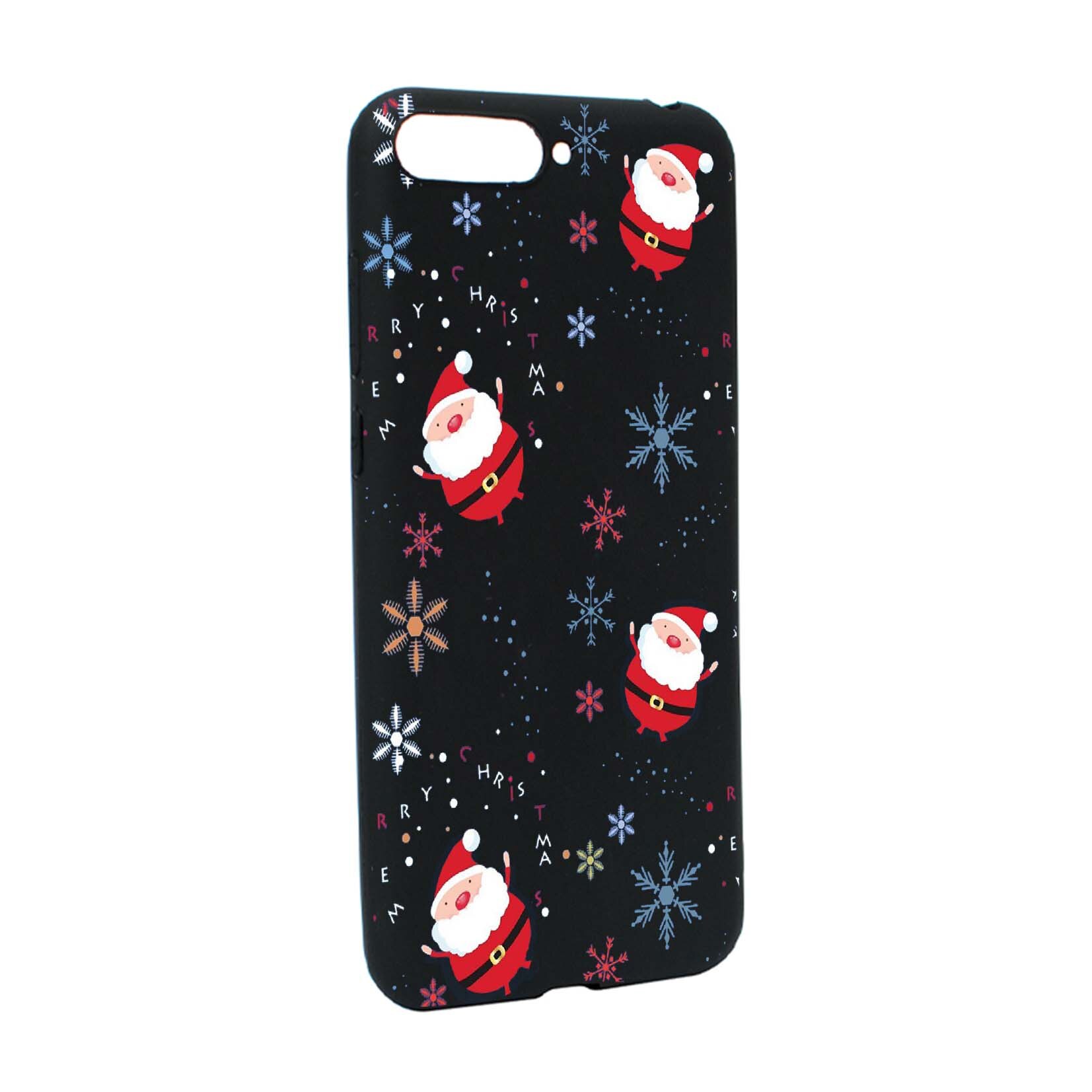 Husa de protectie Mos Craciun, Christmas pentru Huawei Y6 2018 / Y6 Prime 2018, rezistenta la uzura, anti-alunecare, din silicon Premium, B308