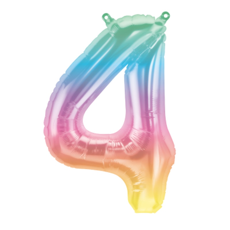 Balon Folie Cifra 4 Jelly Ombre, 41 cm / 16