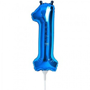 Balon folie cifra 1 albastru - 41 cm, Qualatex 59023 Balon folie cifra 1 albastru - 41 cm, Qualatex 59023