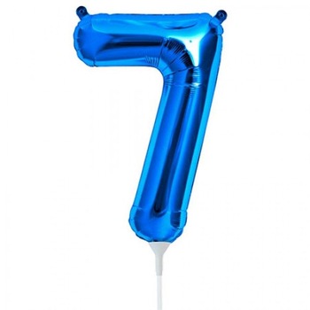 Balon folie cifra 7 albastru - 41 cm, Qualatex 59035 Balon folie cifra 7 albastru - 41 cm, Qualatex 59035