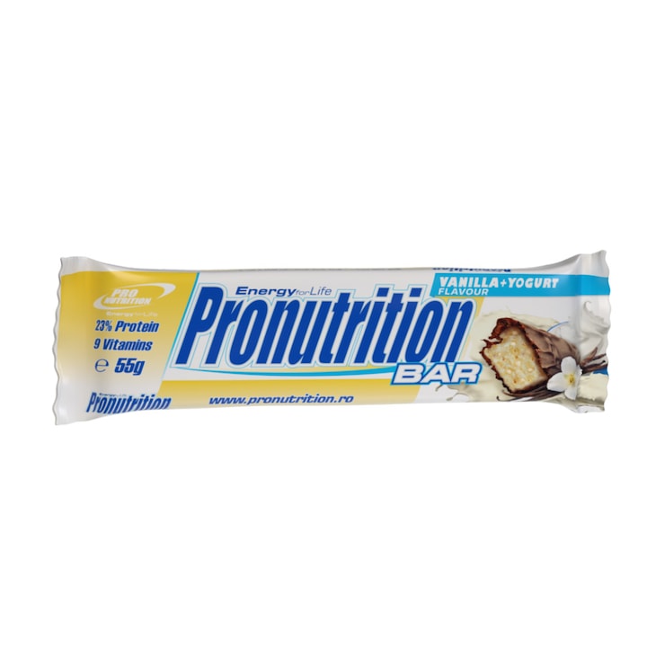 Baton proteic, Pro Nutrition, Vanilie, 23% Proteine, 55g