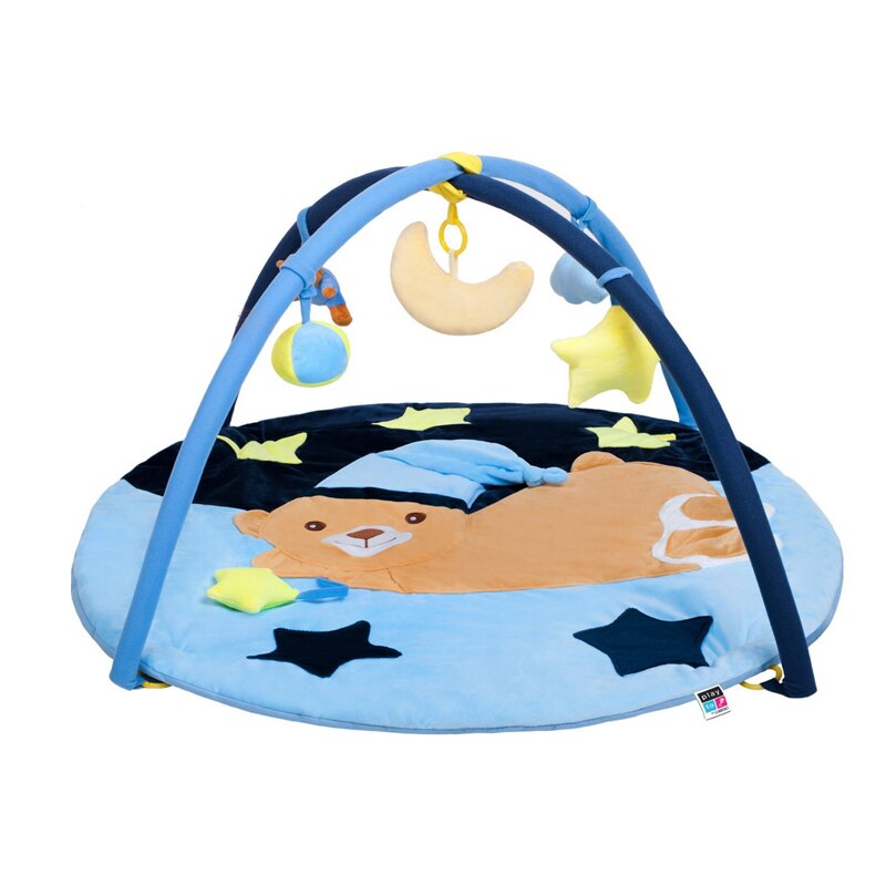 Covoras de joaca 87 x 87 cm PlayTo Ursulet 31613, Albastru