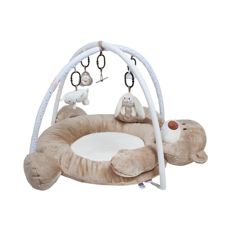 Covoras de joaca 90 x 75 cm PlayTo Ursulet 31609, Maro