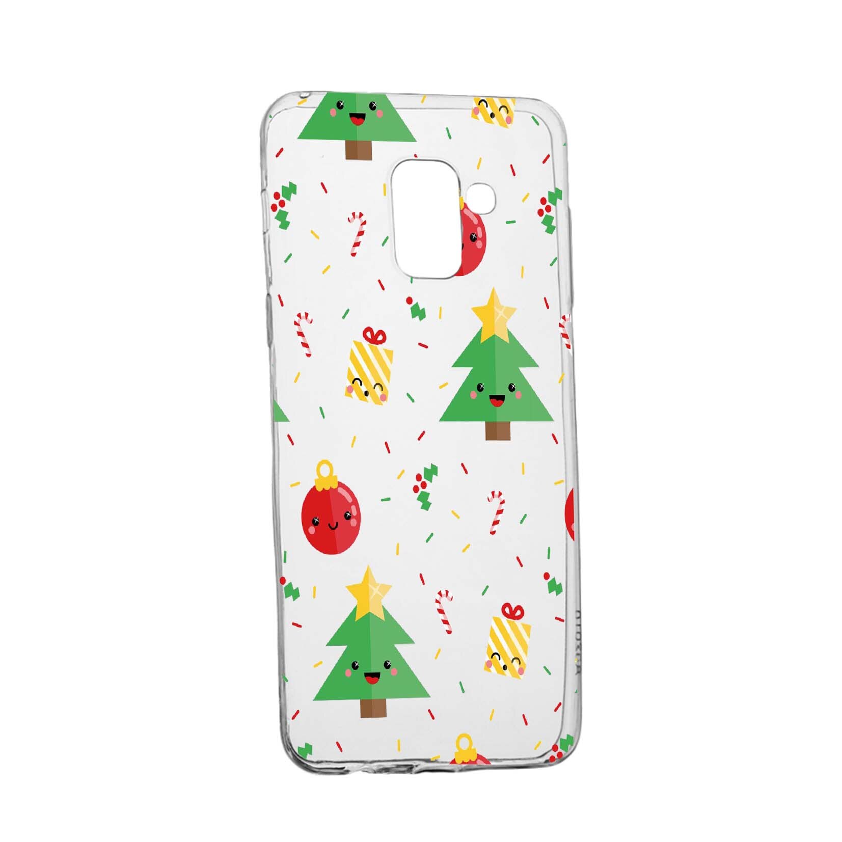Husa de protectie Craciun, Christmas pentru Samsung Galaxy J6 2018, rezistenta la uzura, anti-alunecare, din silicon Premium, 309