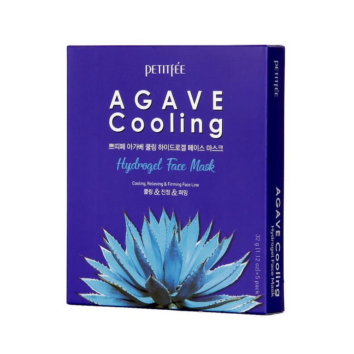 Set 5 masti faciale cu agava, Petitfee, Hydrogel Agave Cooling