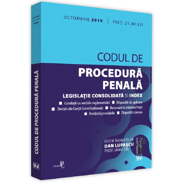 Codul de procedura penala: Octombrie 2019