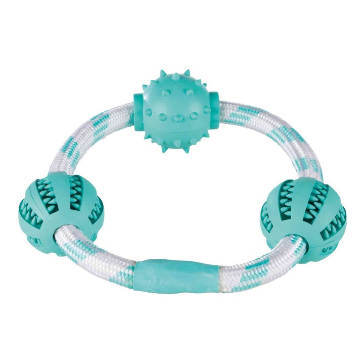 Trixie játékkötél Denta fun három labdával 5 cm 33704
