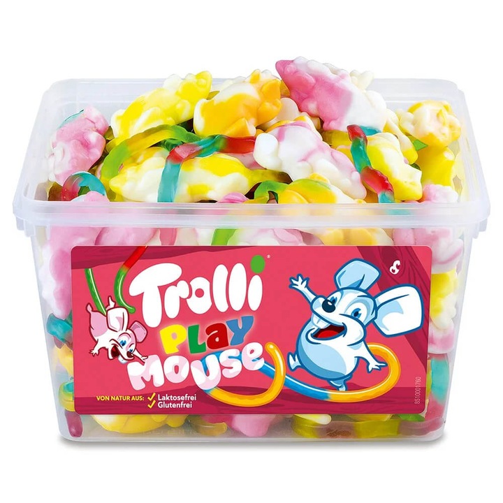 75 db Trolli gyümölcszselé készlet, egér alakú, 1200 g