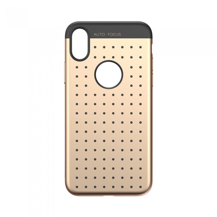 Husa de protectie Baseus, Twinkling Star, iPhone XS, Auriu/Negru