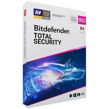 Bitdefender Total Security 2020, 3 dispozitive, 1 an - Licenta Electronica
