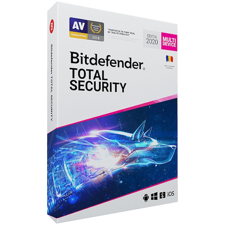 Bitdefender Total Security 2020 Elektronikus licenc, 5 eszköz, 1 év