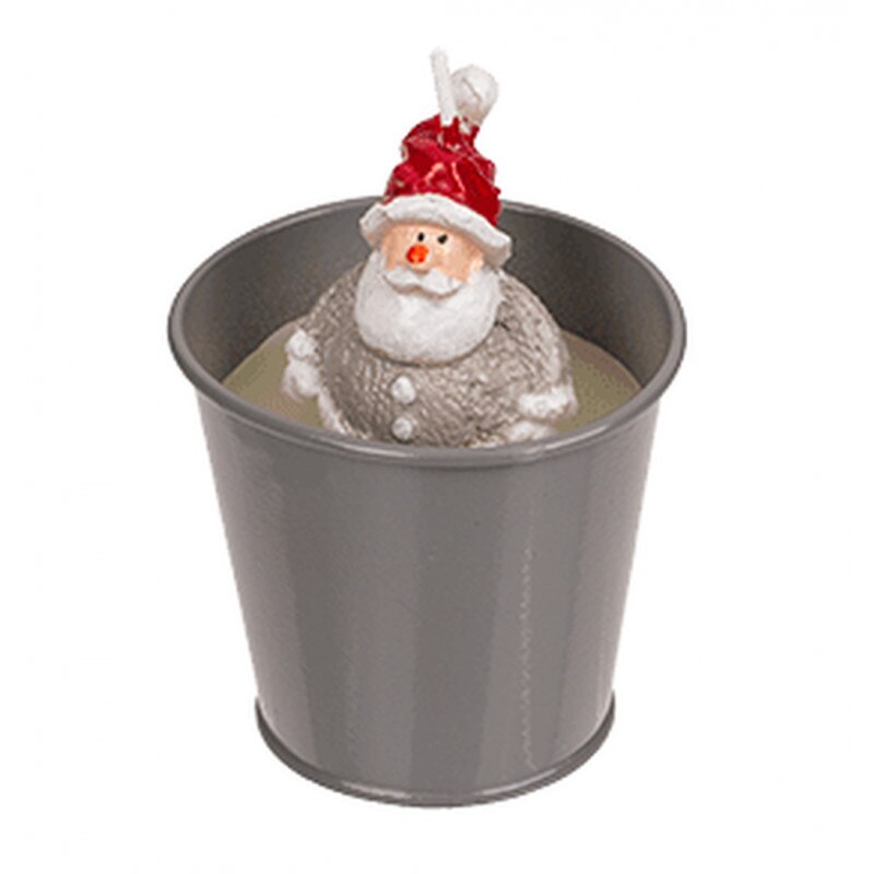 Lumanare figurina cu suport metalic de Craciun - 7 x 6 cm, Radar 945003, 1 buc, Mos Craciun