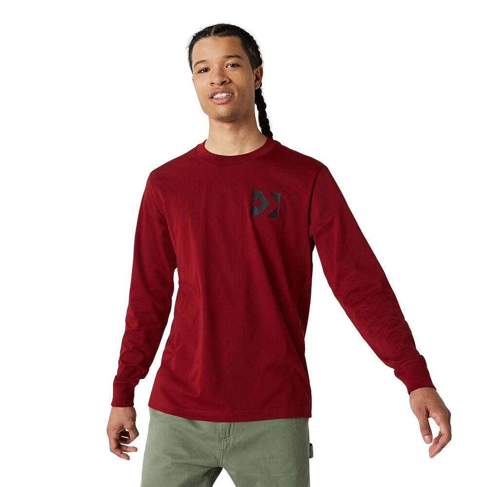 Bluza Converse Wordmark Long-Sleeve Tee, Visiniu