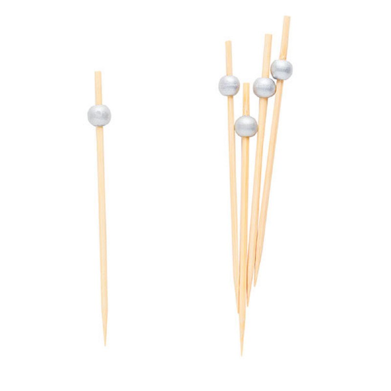 Scobitori decorative cu Perle Argintii, Radar 50269, Set 25 buc