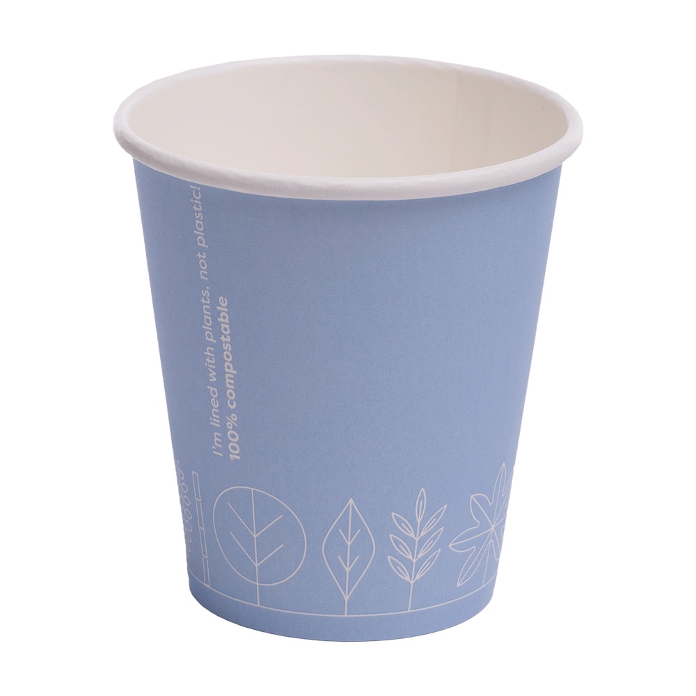 Pahare Artwork Rainbow 300ml, 100% biodegradabile si compostabile, 50 buc/set, carton si PLA