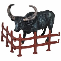 figurina de colectie cu tarc bivol 13x10 cm animalele fermei imagen 34_0_
0