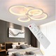 Lustra LED 4 Circle cu Telecomanda, lumina calda/ rece/ lumina naturala si intensitate reglabila 8823-2+2